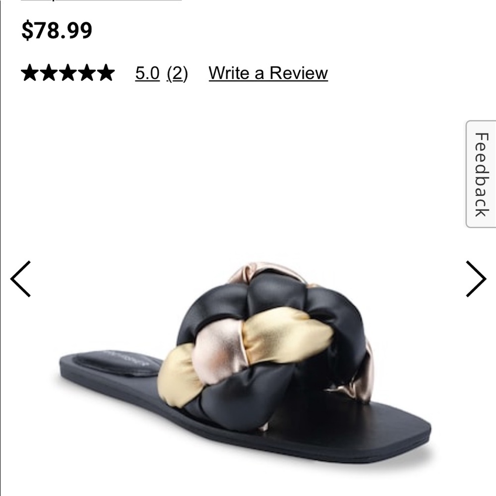 Marc Fisher Bolier Braided Slide Sandals